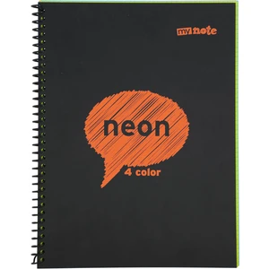 Neon 4 Color A4 80 Yaprak Kareli Defter Myn1080K