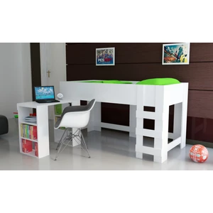 EvModüler Mare Çocuk OdasıTekli Ranza + Masa 008-01 Beyaz