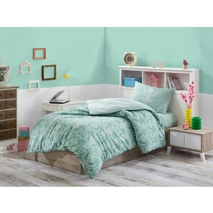 Enlora Home Kolay Ütülenir Nevresim Takımı Tek Kişilik Pure SuYeşili