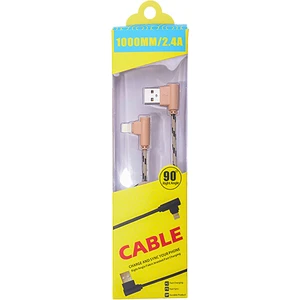 Apple iPhone Uyumlu 5S 6S 7 Plus Lightning Eğik Başlı Halat Usb Kablo