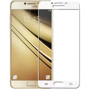 Samsung Galaxy C5 Çerçeveli Tempered Glass Cam Koruma