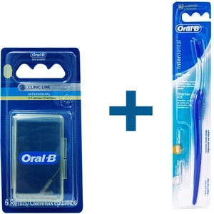 Diş Fırçası İnterdental Arayüz Düz+Oral-B Arayüz Diş Fırçası Yedeği Düz 6 Adet