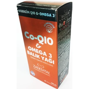 Zade Vital Co-Q10 Omega3 Balik Yaği 1000mg 30 Yumuşak kapsül