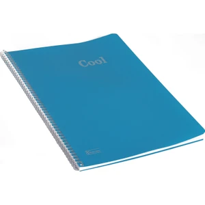 Keskin Color Plastik Kapak Spiralli Cool Defter A4 72 Yaprak Çizgili - Mavi