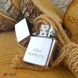 İsme Özel Benzinli Parlak Metal Çakmak