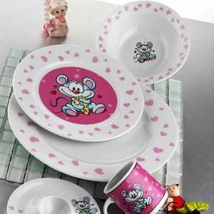Kütahya Porselen Sevimli Fare 5 Parça Çocuk Seti