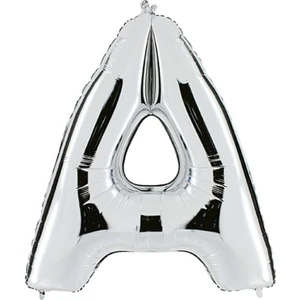 A Harf Folyo Balon 100 Cm Gümüş