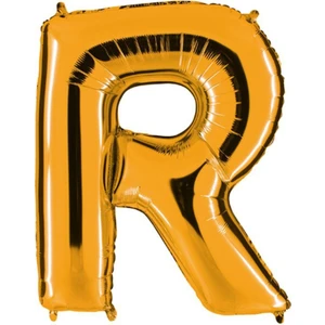R Harf Folyo Balon 100 Cm Sarı