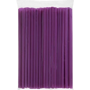 Plastik Mor Renk Pipet 100 Adet