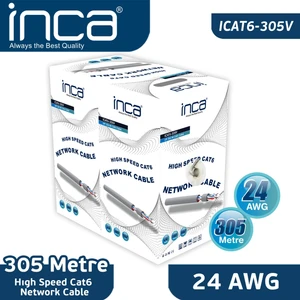 Inca Cat6  305 Metre 24 Awg Gri Kablo Icat-305V