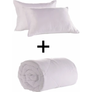 Eponj Home Silikon Yorgan+Yastık Seti Çift Kişilik Beyaz