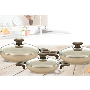 Safran Granit Sahan Set 18-20-22 Cm