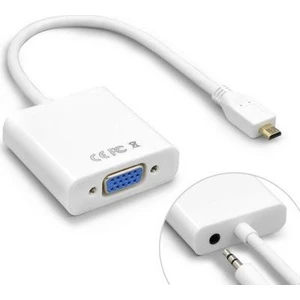 4549 Micro Hdmi To Vga Çevirici Dönüştürücü Adaptör (Ses Destekli)