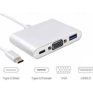 4961 Usb 3.1 Type C To Vga Usb 3.0 Çevirici Dönüştürücü Adaptör Kablosu