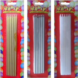 12 Li Uzun Mum - 20 Cm