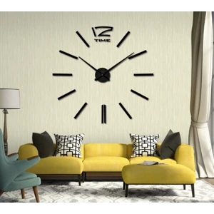 Dıy Clock Yeni Nesil 3D Duvar Saati Model 1 (Siyah)