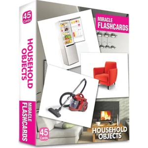 MK Publications Miracle Flashcards – Household Objects Box 45 Cards