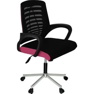 Karizma File Çalışma Koltuğu Krom Ayak Pembe