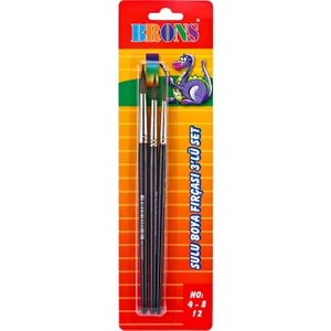 Sulu Boya Fırçası Fırça Seti 3 lü (No: 4-8-12)