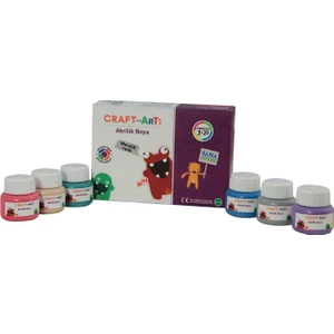Craft And Arts Akrilik Boya 6x30ml Metalik Renkler