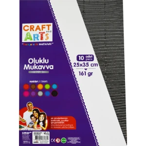 Craft And Arts Oluklu Mukavva Metalik 25X35 10'Lu Karışık Poşet
