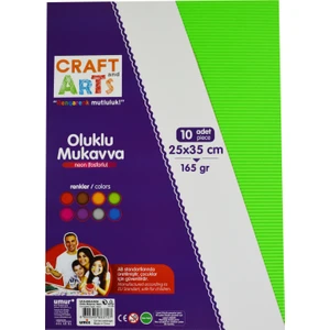 Craft And Arts Oluklu Mukavva Fosforlu 25X35 10'Lu Karışık Poşet
