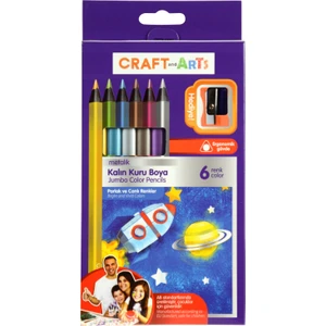 Craft And Arts Kuru Boya Jumbo Metalik 6'lı Paket