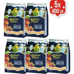 Nature Plan Kabuksuz Muhabbet Kuşu Yemi 400 Gr X 5 Adet
