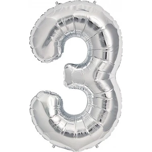 Elitetime Folyo Balon Rakam 3 40İnc Gümüş P1 - Ar4513G-3