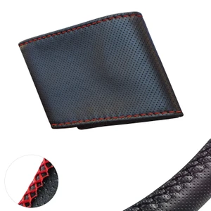 Oto Dikme Deri Direksiyon Kılıfı Delikli Model Siyah Gri Bej Renk