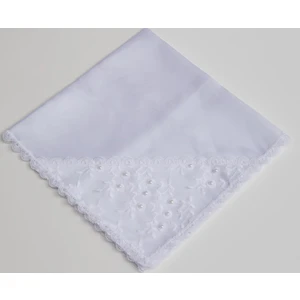 Çeyiz Diyarı Yaprak Dalı İncili Bohça Beyaz