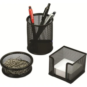 Masaüstü 3 Lü Set Kalemlik - Not Kağıtlık - Ataçlık 5521
