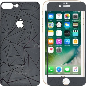 Sonmodashop Apple iPhone 7 Plus Ön Arka 3D Siyah Ekran Koruyucu