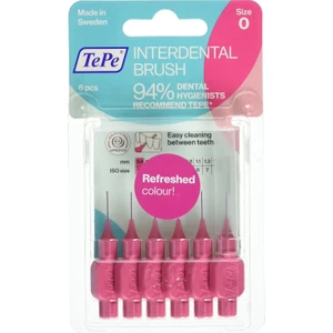 Interdent Pembe Diş Fırçası Seti 6'lı 0.4 mm Orta Sertlik İskandinav Kalitesi