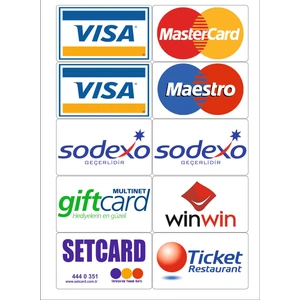Stickermarket Visa Master Sticker Seti