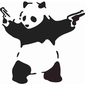 Stickermarket Panda Beyaz Sticker