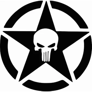 Stickermarket Punisher Beyaz Sticker