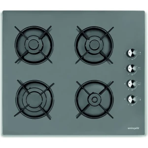 12225 E 4 Gözü Gazlı Siyah Cam Ankastre Ocak