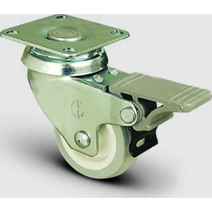 Oynak Frenli Tabla Bağlantılı, Burçlu, Pvc Hafif Sanayi Tekerleği Çap:75 - Ep01 Zkc 75F