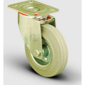 Oynak Tabla Bağlantılı, Burçlu, Gri Kauçuk Hafif Sanayi Tekerleği Çap:80 - Em01 Sprg 80