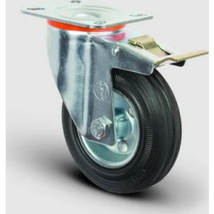 Oynak Frenli Tabla Bağlantılı, Burçlu, Kauçuk Hafif Sanayi Tekerleği, Çapı:80 - Em01 Spr 80F