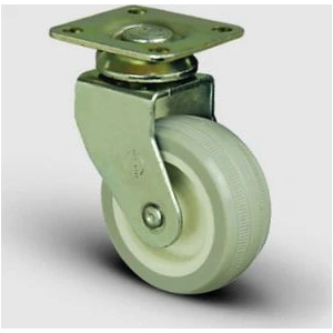 Eb01Zkc50 Döner Tablalı Pvc Kaplı Mobilya Tekerleği Çap:50 Oynak Tabla Bağlantılı, Burçlu Sehpa Tekeri