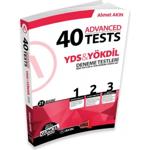 Akın Publishing Dil & Yargı Yayınevi YDS & YÖKDİL 40 Advanced Tests 21. Baskı