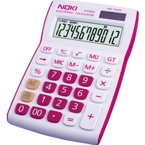 Hesap Makinesi K.Pembe-Beyaz 12 Hane H-CS002K
