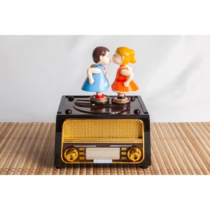 Nostaljik Radyo Müzik Kutusu - Hareketli, Çekmeceli - En Özel Hediye - Atlı Karınca - Müzikli Küre