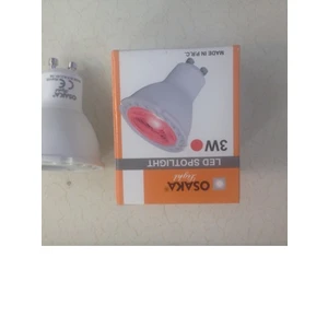 Led Spot 220V 3W Gu 10   Kırmızı