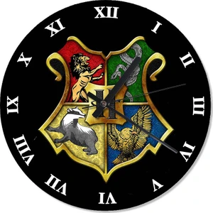 Harry Potter Amblemi Retro Duvar Saati  50 X 50 Cm
