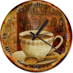 Cafe Orleans Kahve Şekilli Duvar Saati 30 X 30 Cm