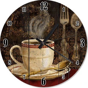 Kahve Keyfi Sessiz Duvar Saati 30 X 30 Cm
