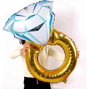 Cin Dev Boy Evlilik Teklifi Tek Taş Aşk 110Cm. Folyo Balon Cin125